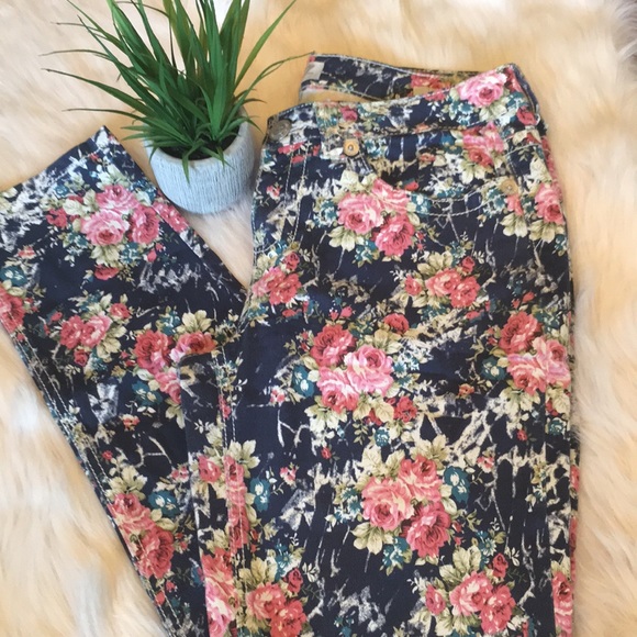 Seven7 Denim - SEVEN 7 • Floral skinny jean • size 12 • EUC